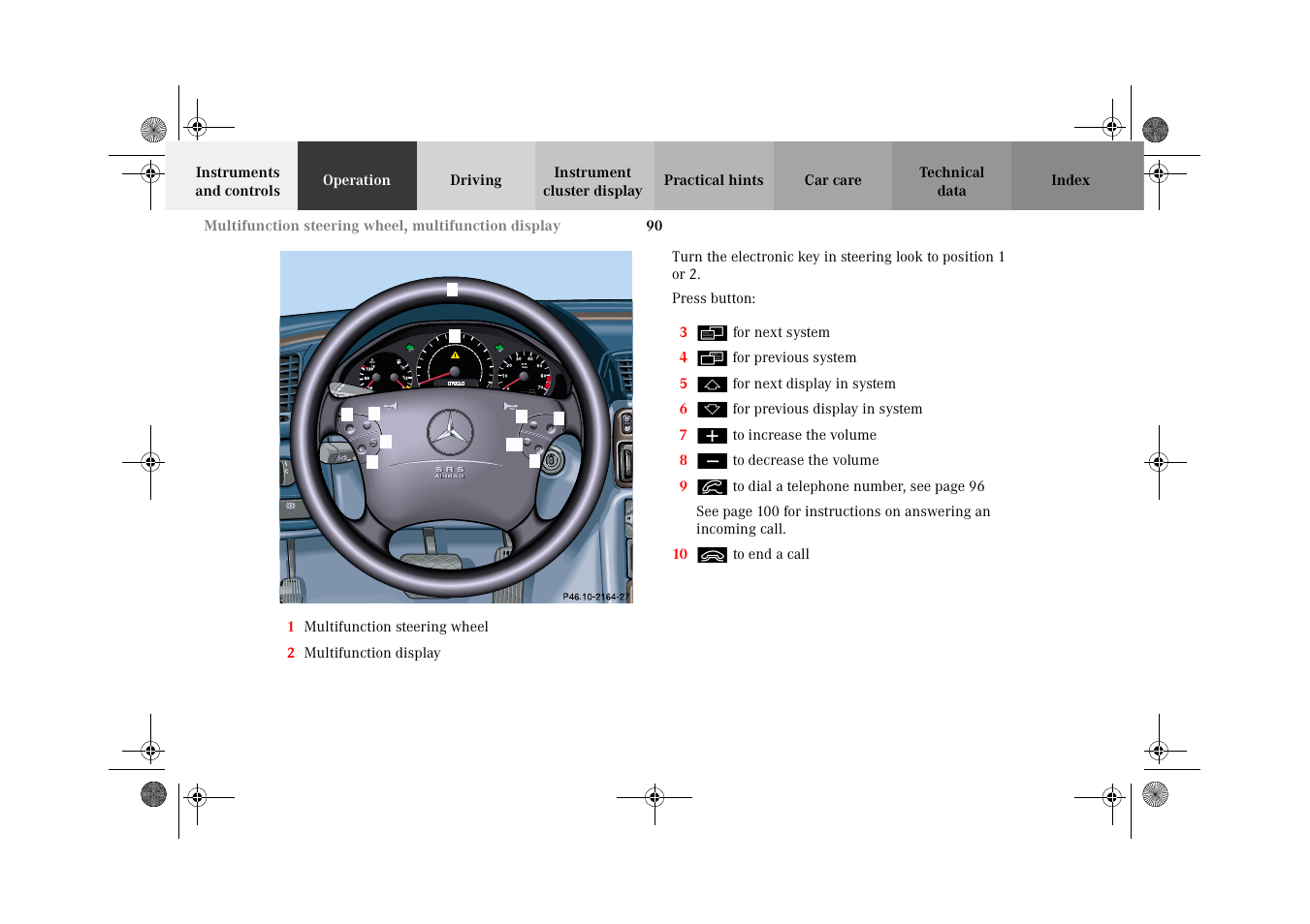 Mph 20km/h | Mercedes-Benz 2002 CLK 320  EN User Manual | Page 93 / 346
