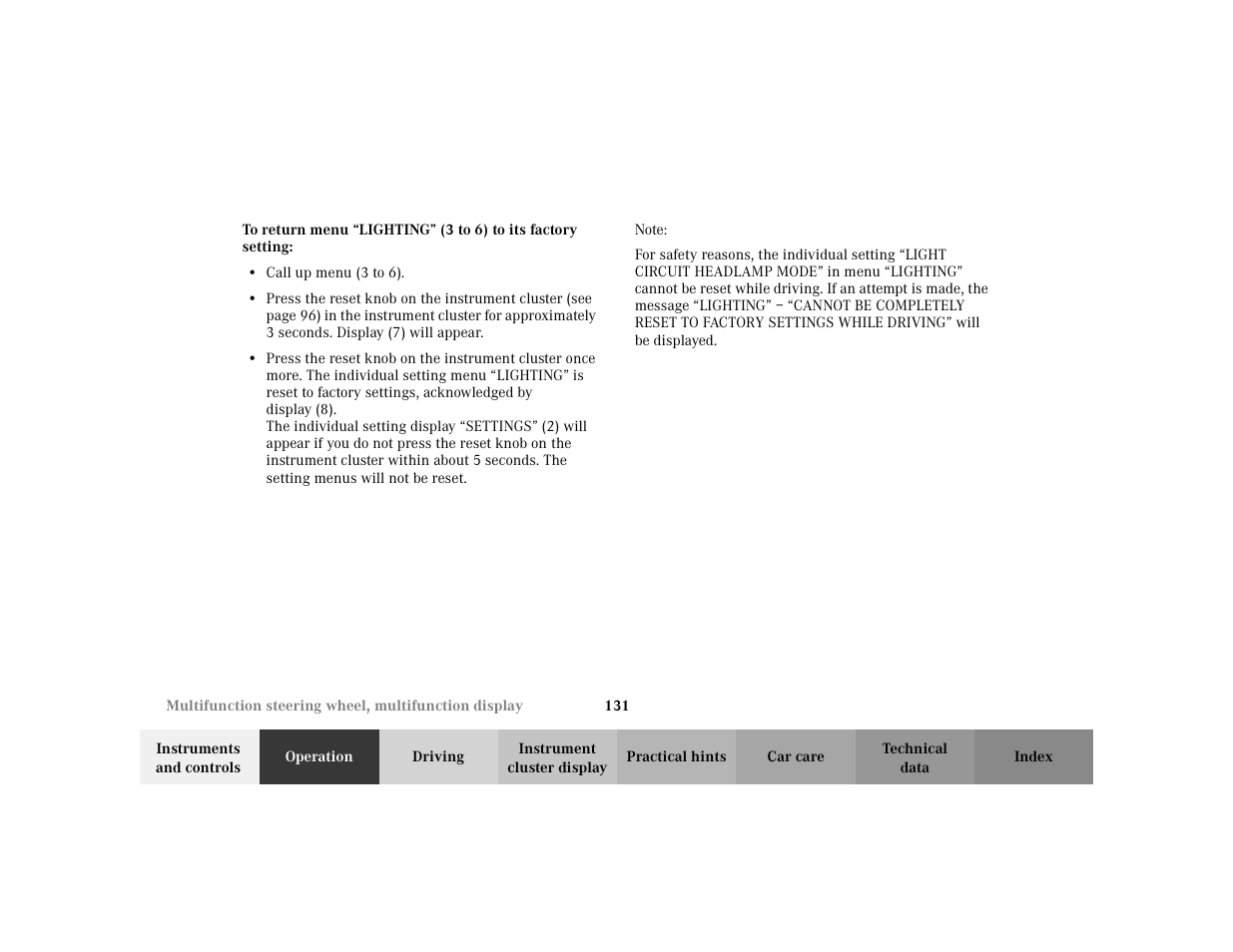 Mercedes-Benz 2002 C 230 Kompressor User Manual | Page 134 / 399
