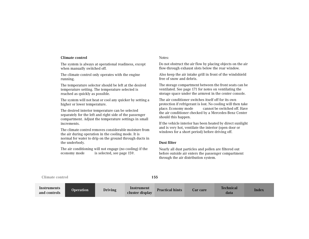 Mercedes-Benz 2002 C 230 Kompressor User Manual | Page 158 / 399