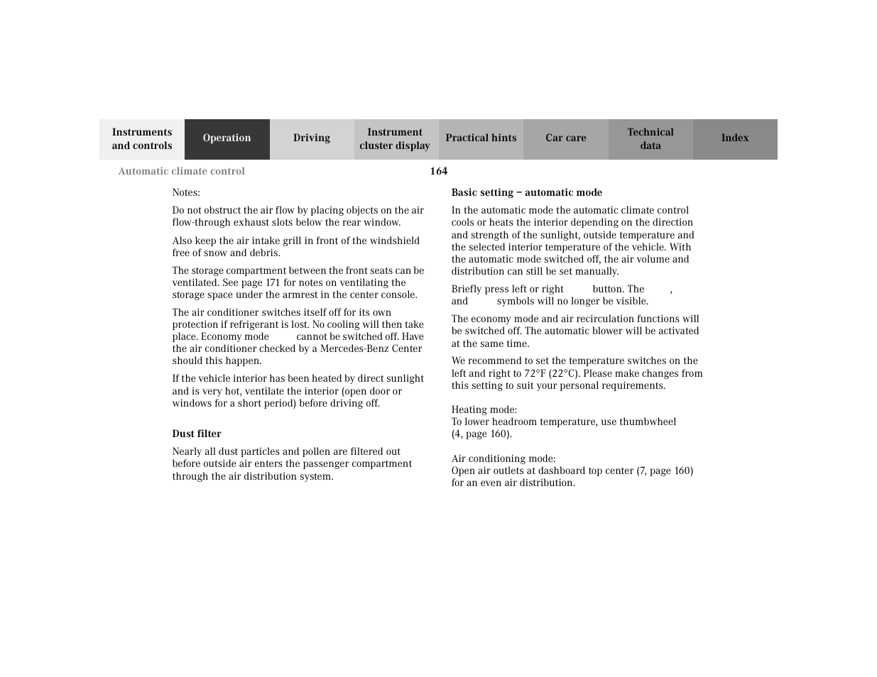 Mercedes-Benz 2002 C 230 Kompressor User Manual | Page 167 / 399