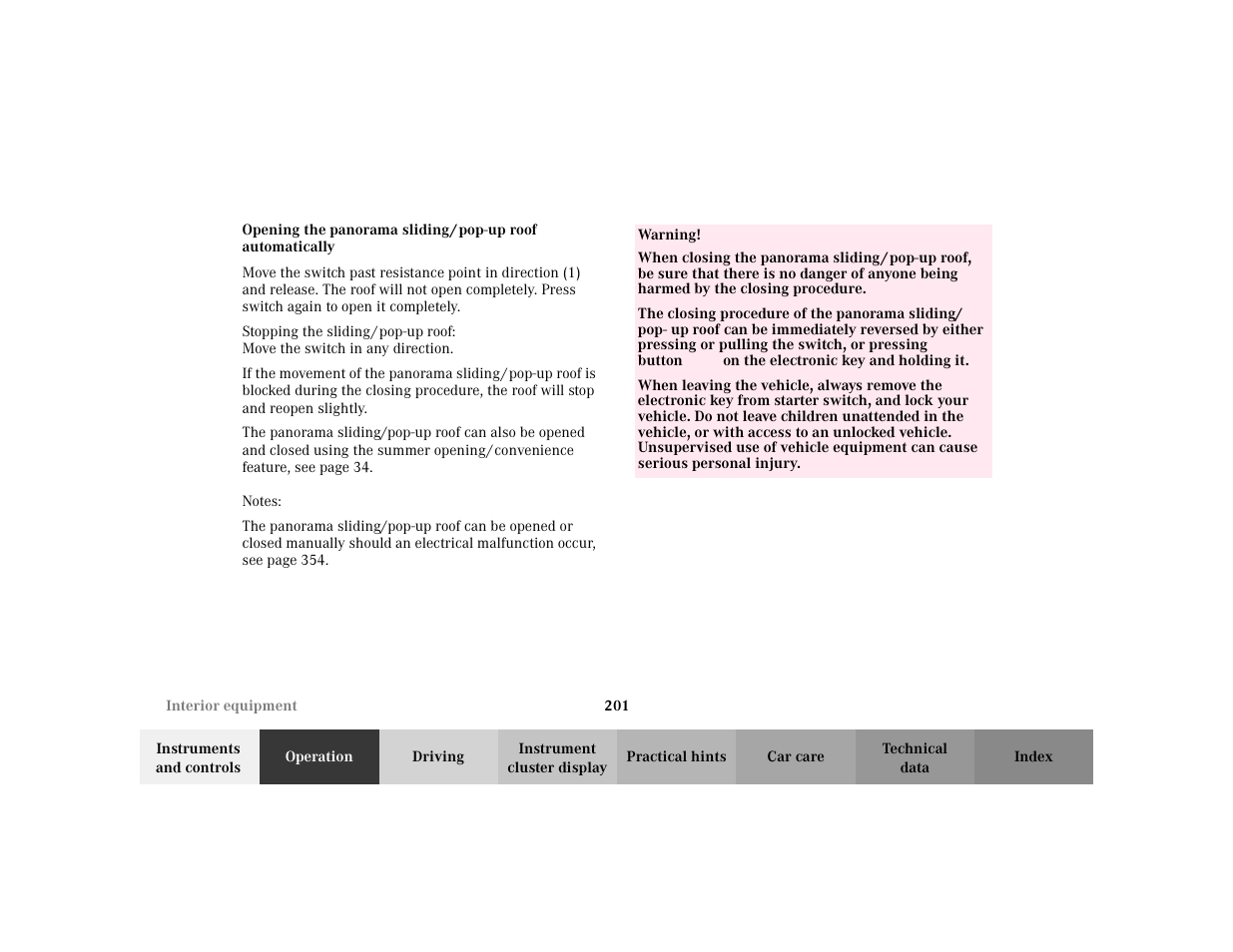Mercedes-Benz 2002 C 230 Kompressor User Manual | Page 204 / 399