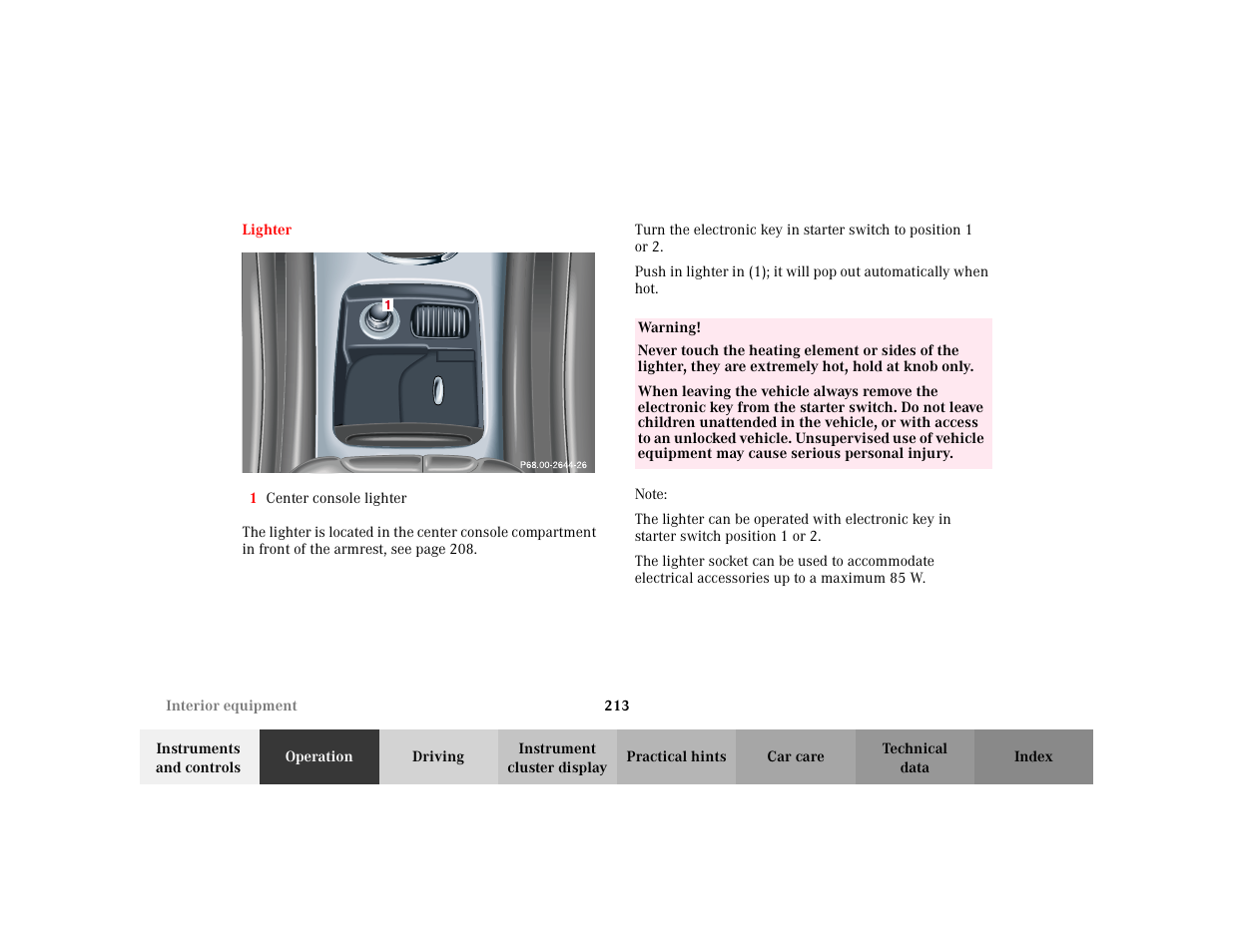 Mercedes-Benz 2002 C 230 Kompressor User Manual | Page 216 / 399
