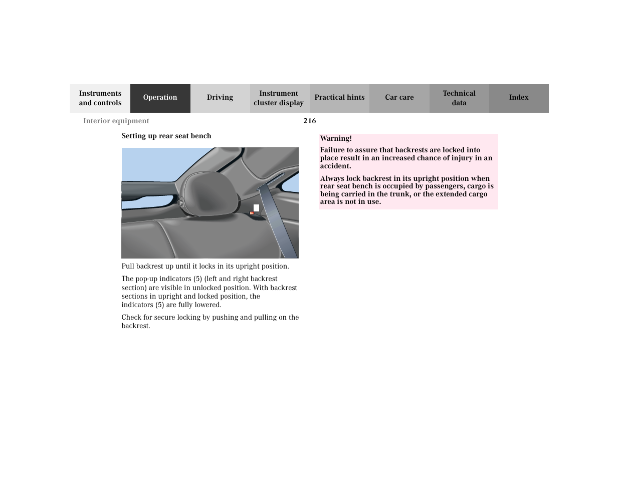 Mercedes-Benz 2002 C 230 Kompressor User Manual | Page 219 / 399