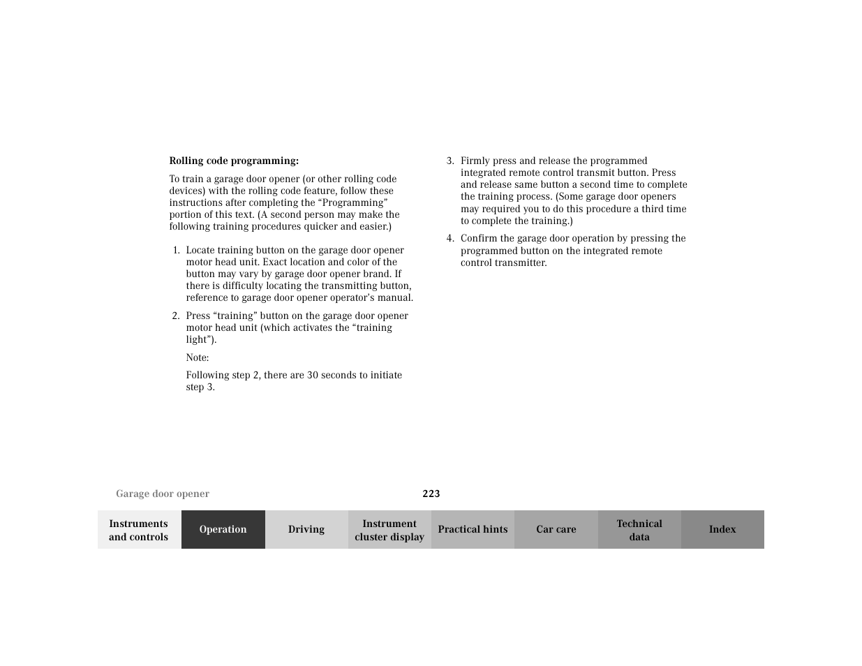 Mercedes-Benz 2002 C 230 Kompressor User Manual | Page 226 / 399