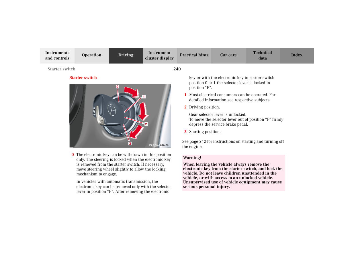 Mercedes-Benz 2002 C 230 Kompressor User Manual | Page 243 / 399