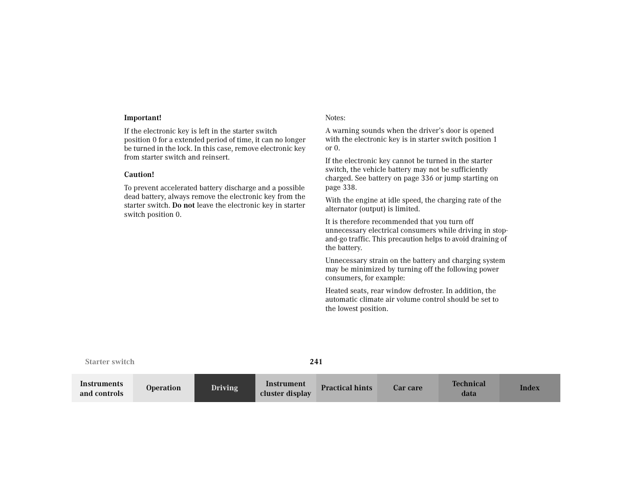 Mercedes-Benz 2002 C 230 Kompressor User Manual | Page 244 / 399