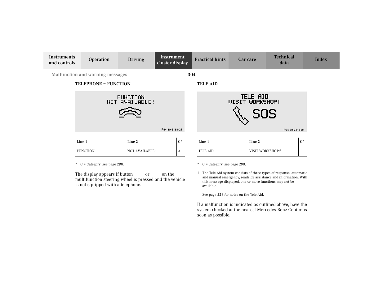 Mercedes-Benz 2002 C 230 Kompressor User Manual | Page 307 / 399