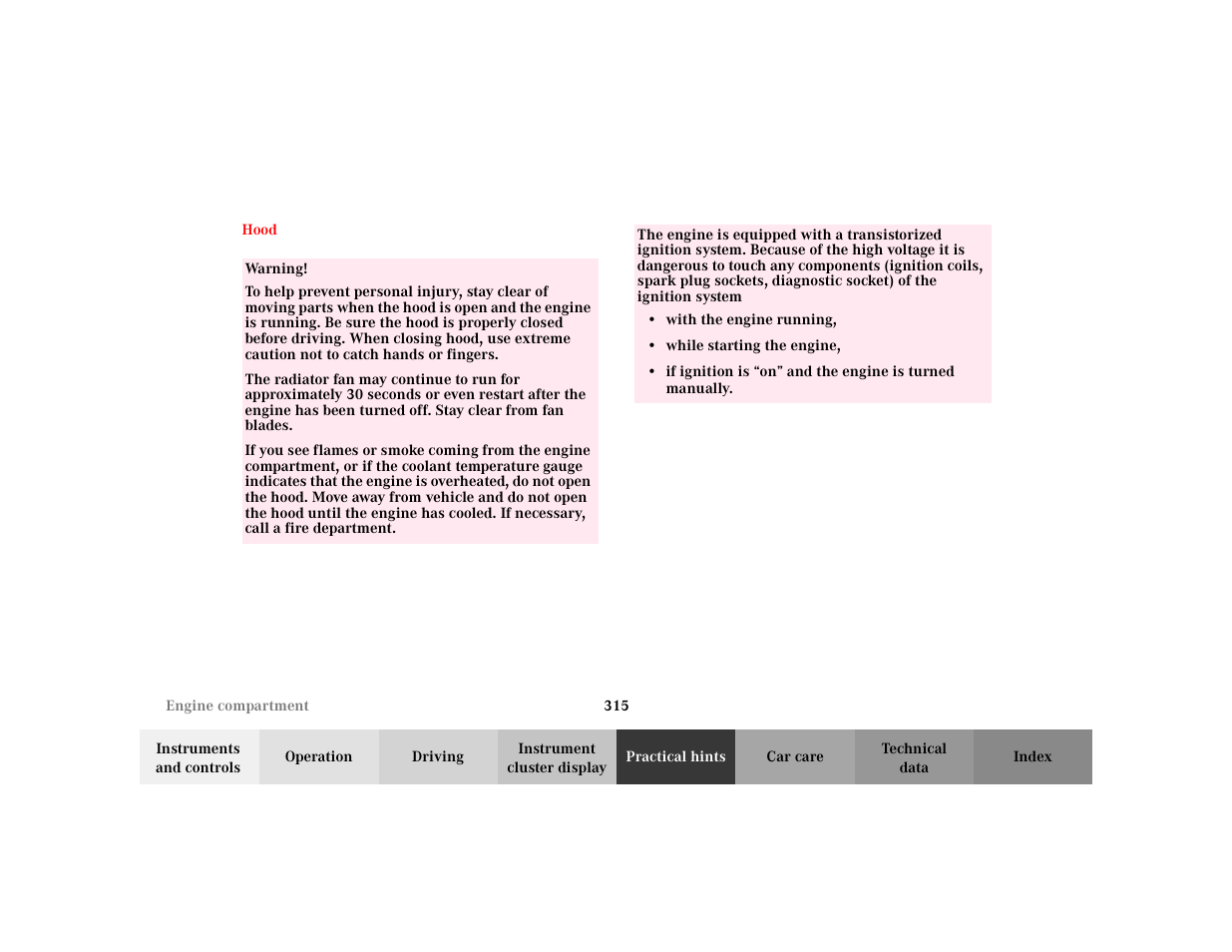 Mercedes-Benz 2002 C 230 Kompressor User Manual | Page 318 / 399
