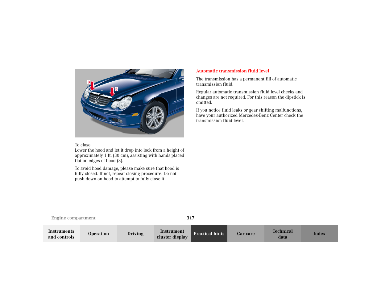 Mercedes-Benz 2002 C 230 Kompressor User Manual | Page 320 / 399