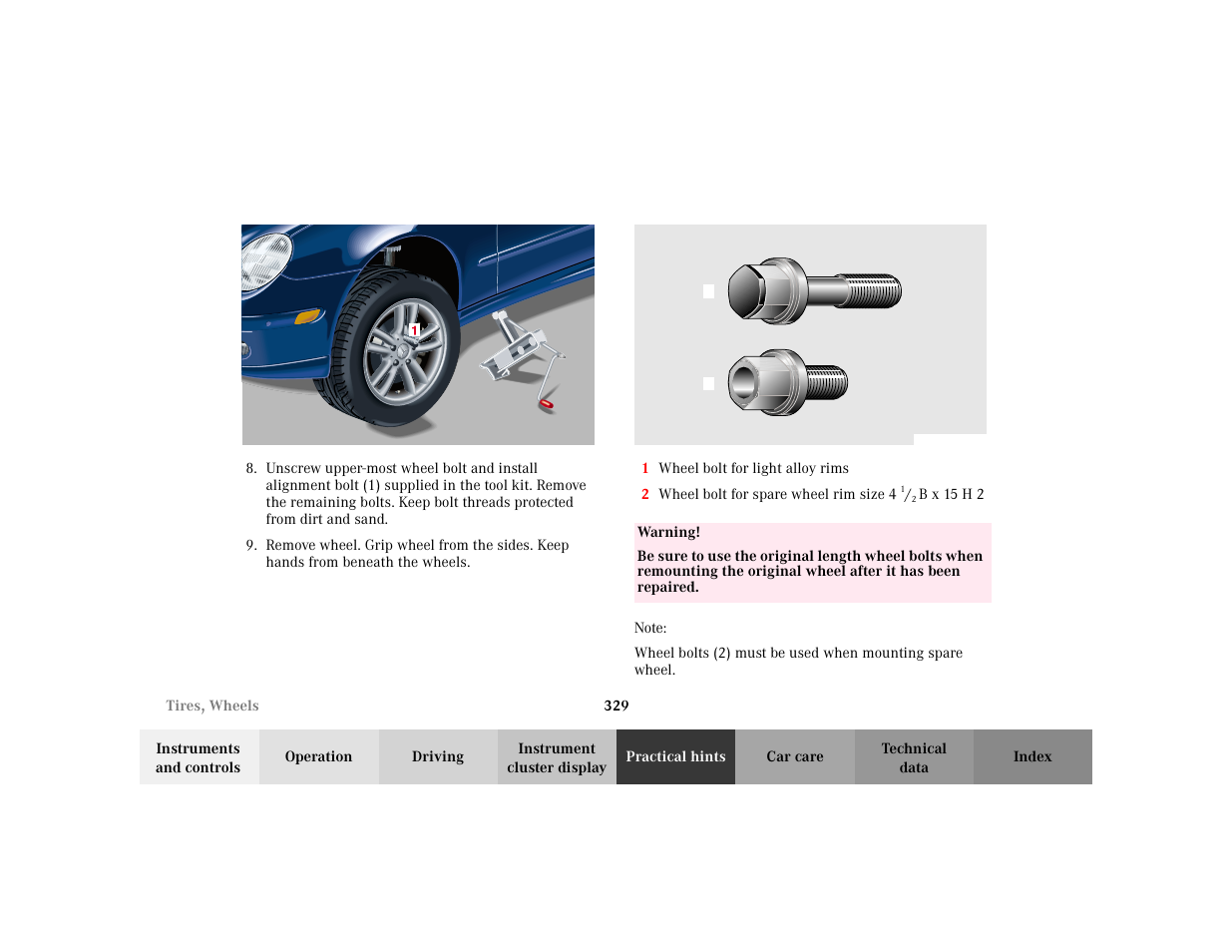 Mercedes-Benz 2002 C 230 Kompressor User Manual | Page 332 / 399