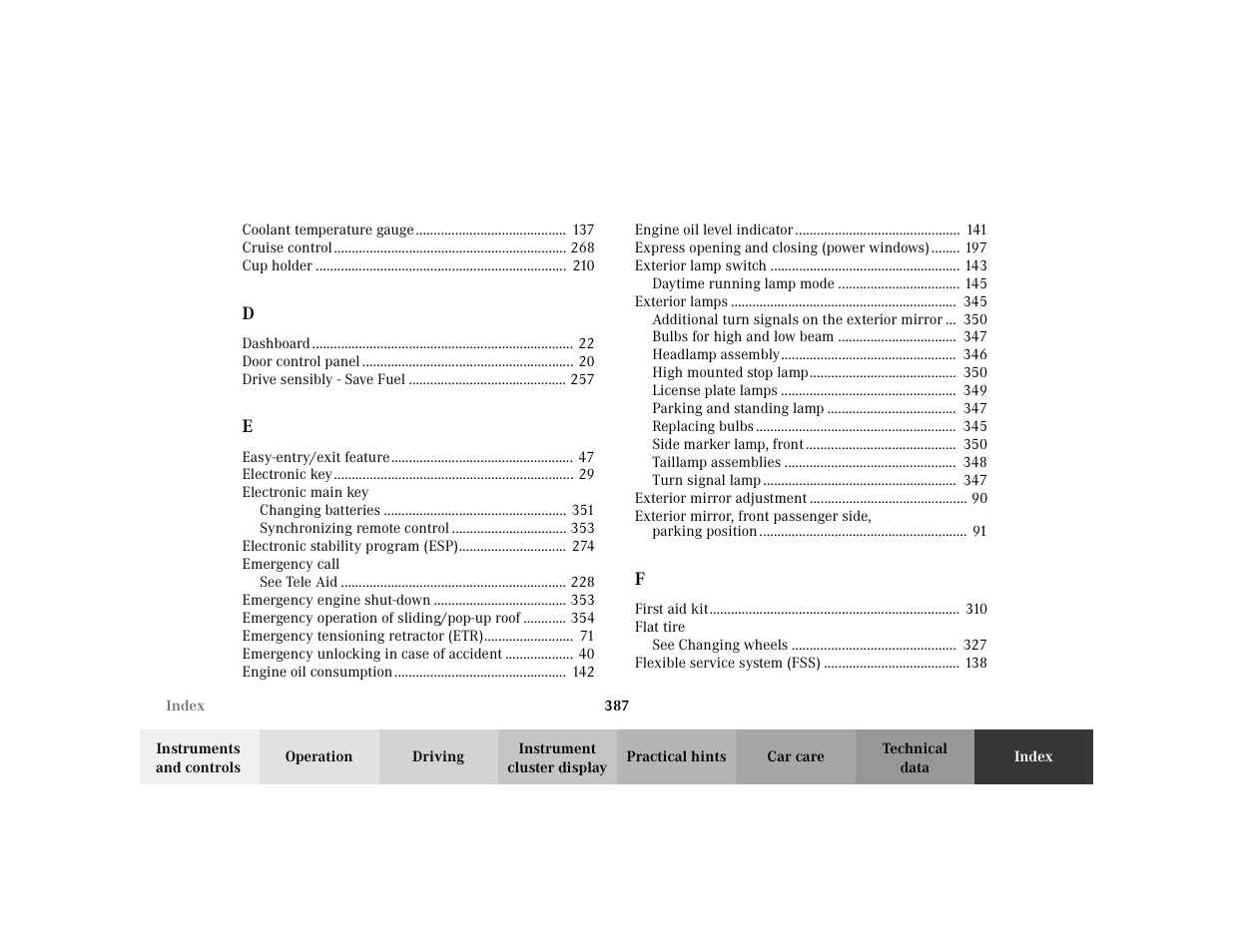 Mercedes-Benz 2002 C 230 Kompressor User Manual | Page 390 / 399