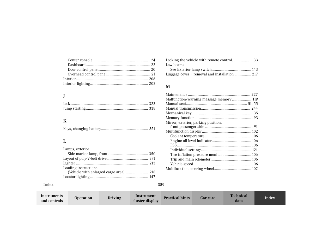 Mercedes-Benz 2002 C 230 Kompressor User Manual | Page 392 / 399