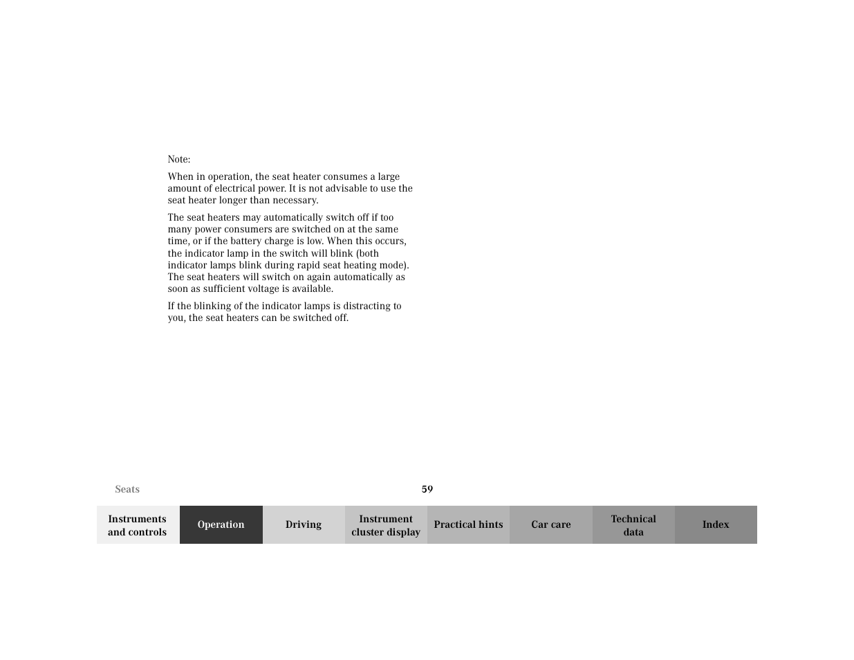 Mercedes-Benz 2002 C 230 Kompressor User Manual | Page 62 / 399
