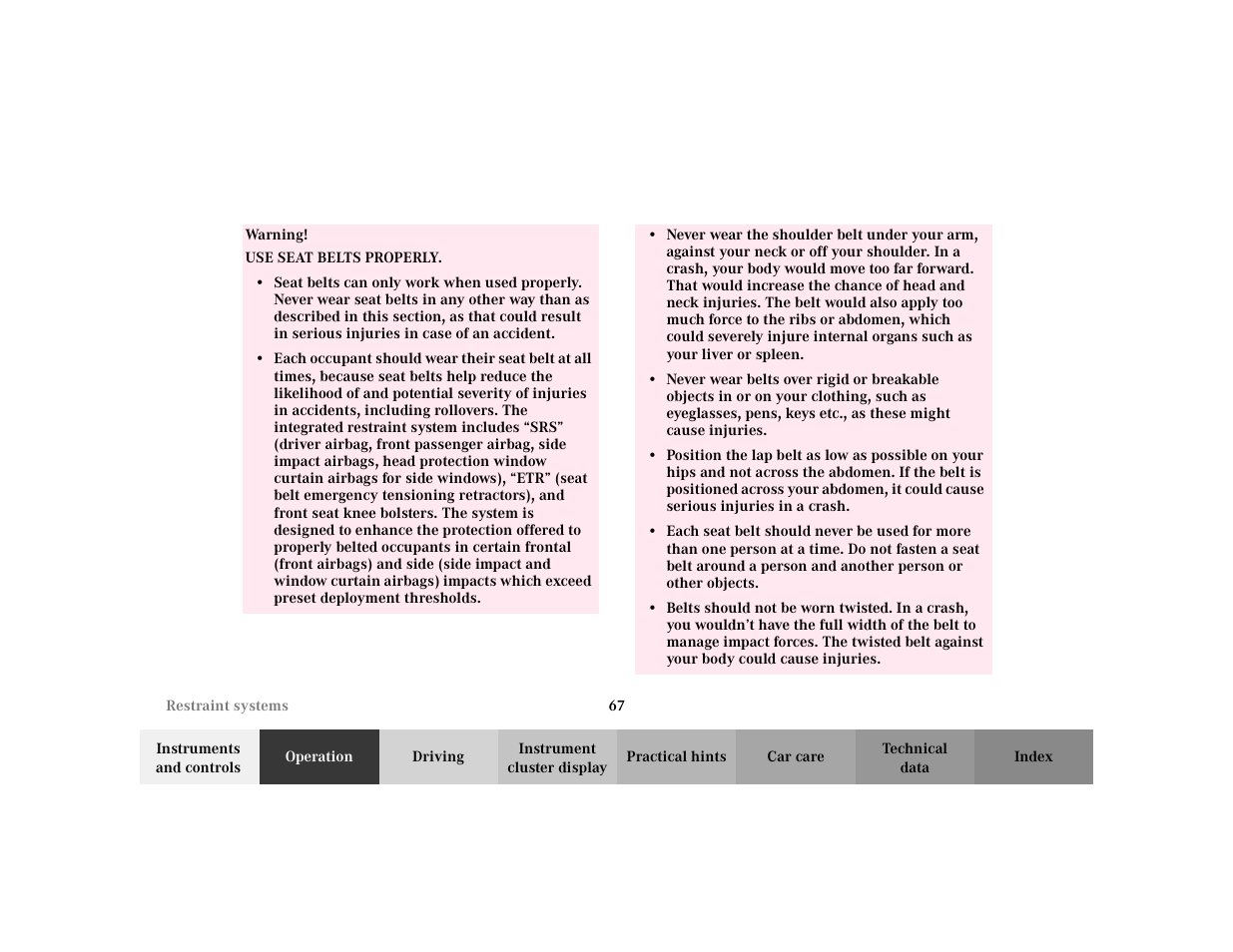 Mercedes-Benz 2002 C 230 Kompressor User Manual | Page 70 / 399