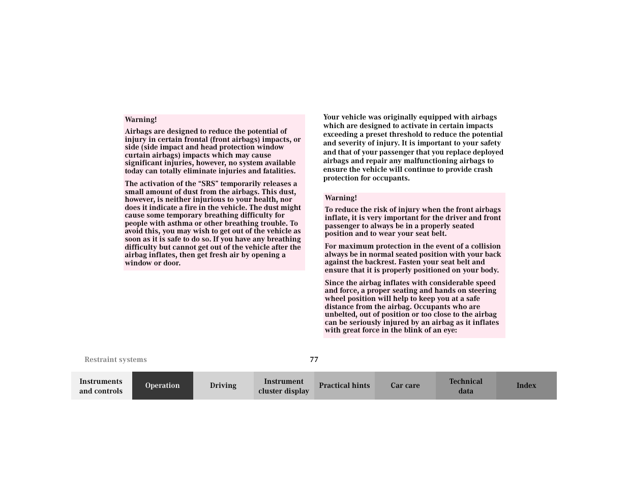 Mercedes-Benz 2002 C 230 Kompressor User Manual | Page 80 / 399