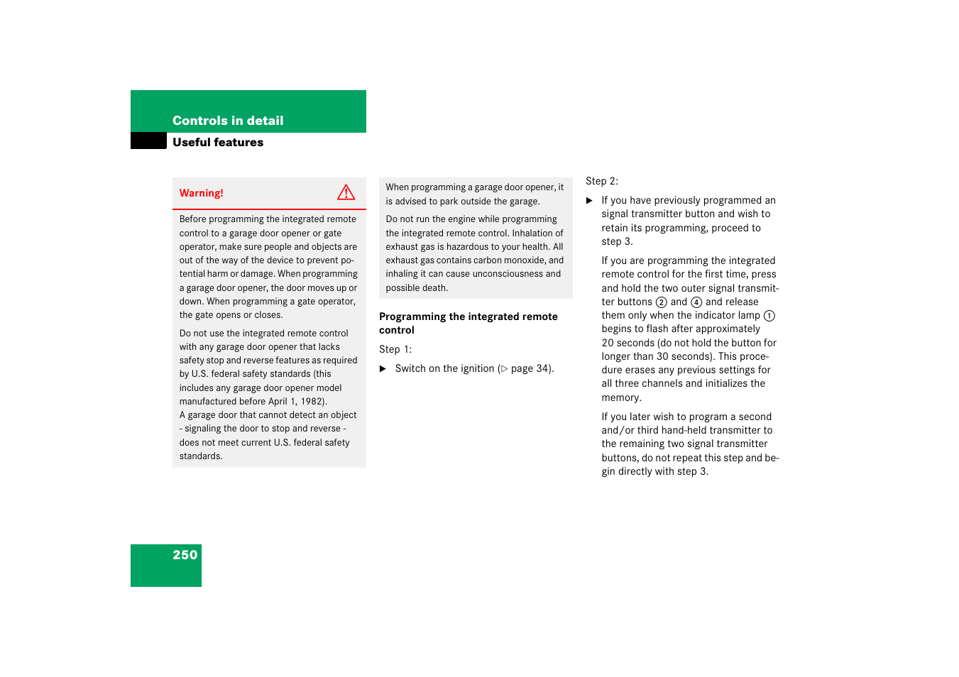 Mercedes-Benz 2006 CL 500 User Manual | Page 251 / 456