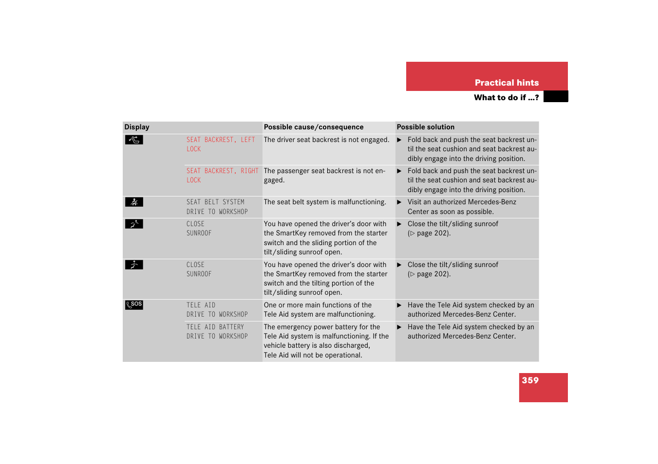 Mercedes-Benz 2006 CL 500 User Manual | Page 360 / 456