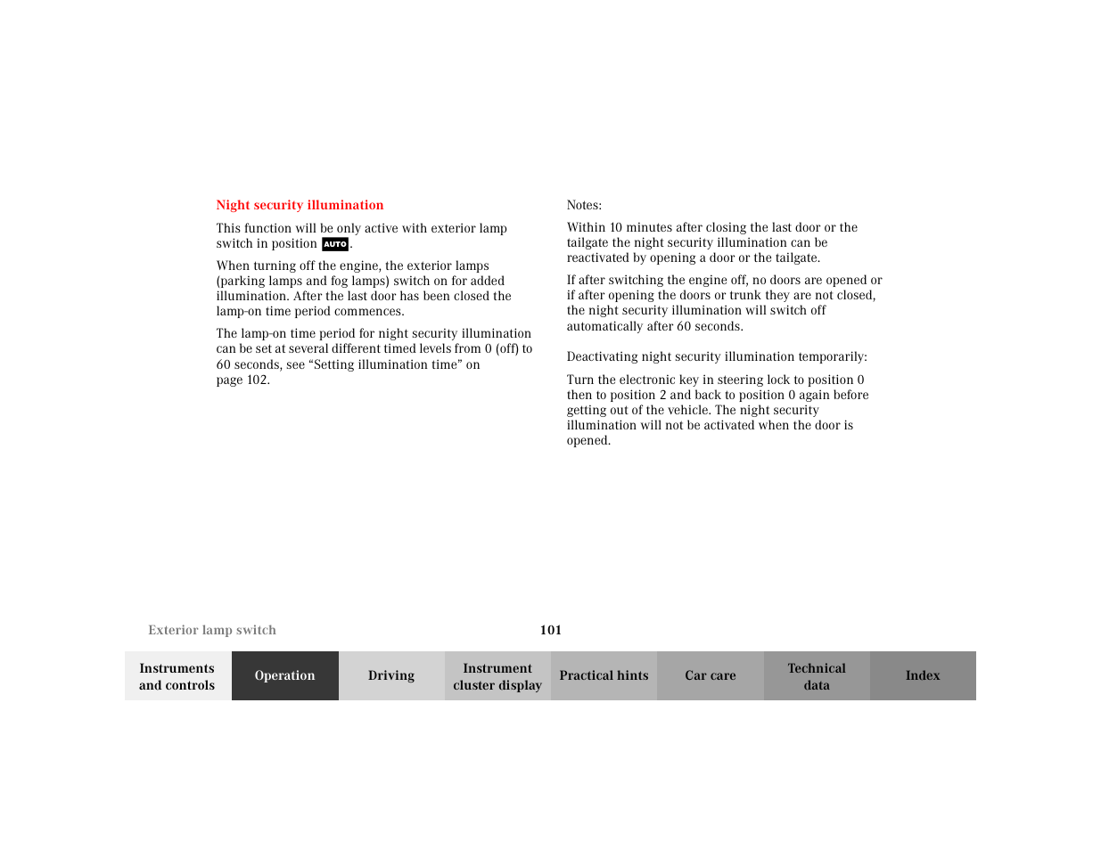 Mercedes-Benz 2002 ML 320 User Manual | Page 104 / 342