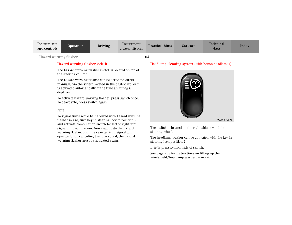 Mercedes-Benz 2002 ML 320 User Manual | Page 107 / 342