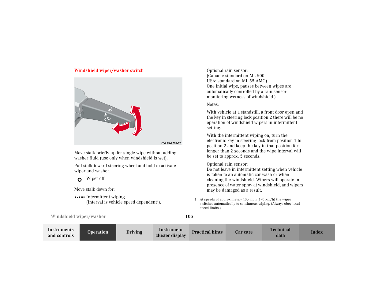 Mercedes-Benz 2002 ML 320 User Manual | Page 108 / 342