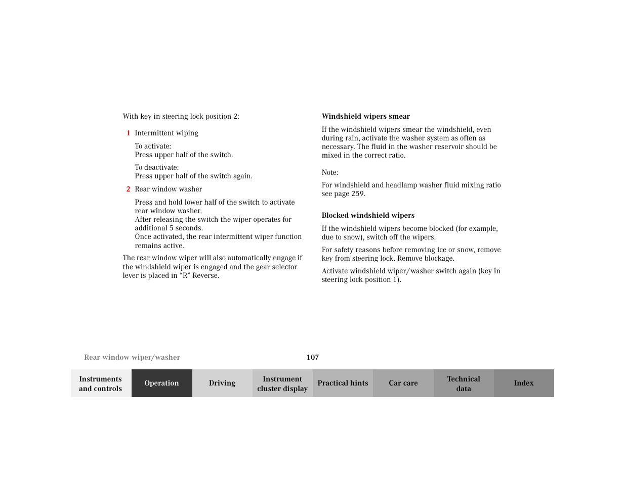 Mercedes-Benz 2002 ML 320 User Manual | Page 110 / 342