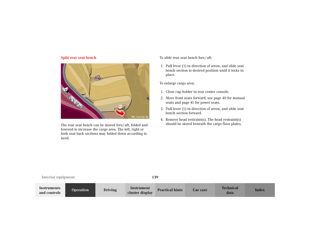 Mercedes-Benz 2002 ML 320 User Manual | Page 142 / 342