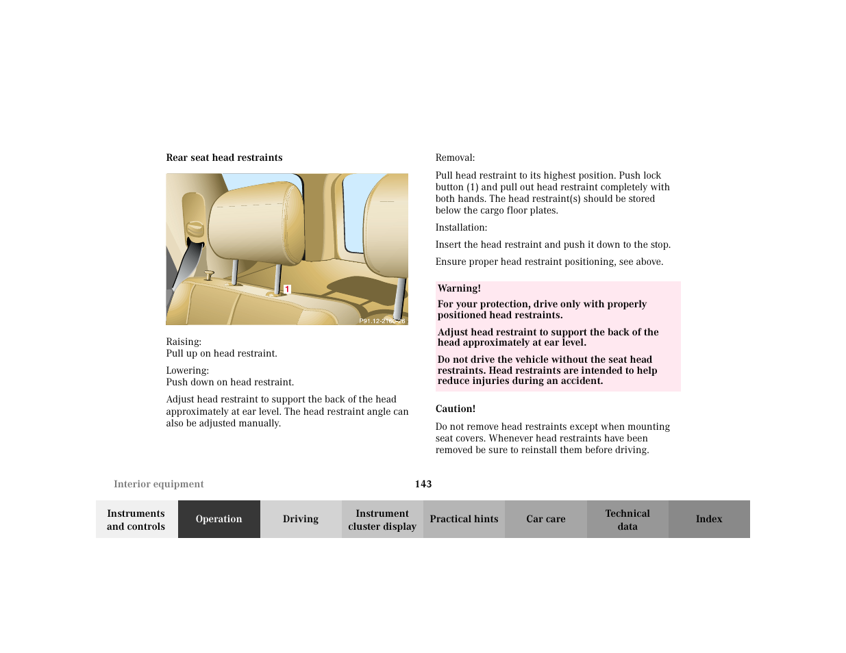 Mercedes-Benz 2002 ML 320 User Manual | Page 146 / 342