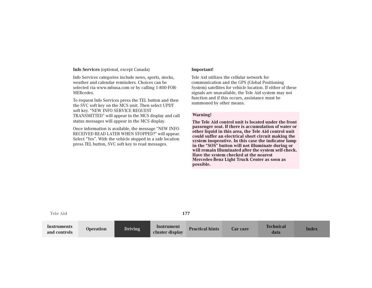 Mercedes-Benz 2002 ML 320 User Manual | Page 180 / 342