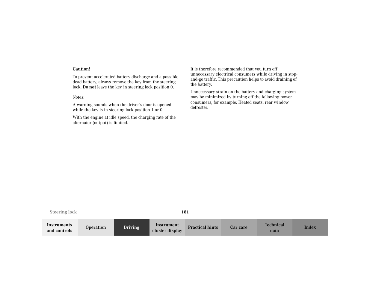 Mercedes-Benz 2002 ML 320 User Manual | Page 184 / 342
