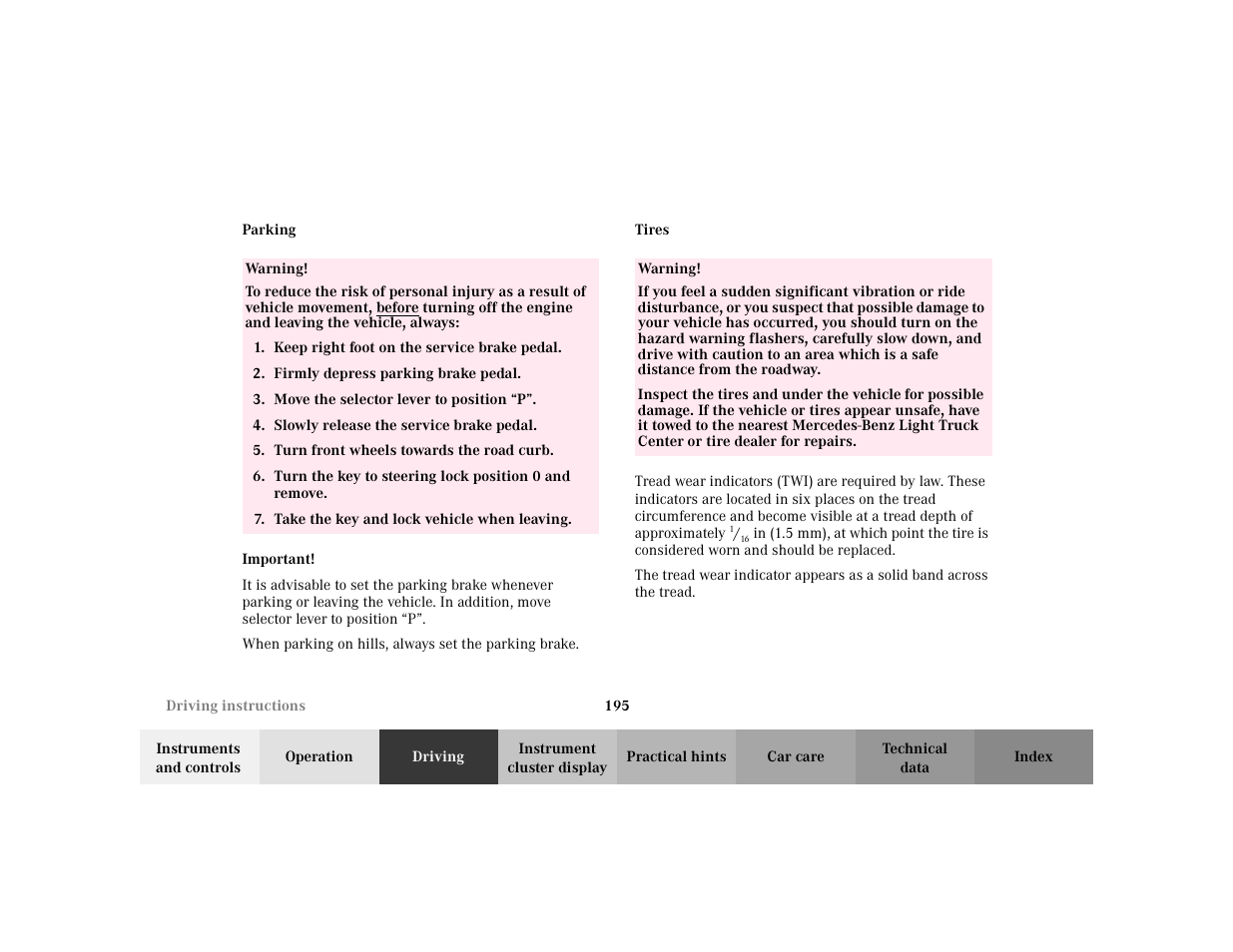 Mercedes-Benz 2002 ML 320 User Manual | Page 198 / 342