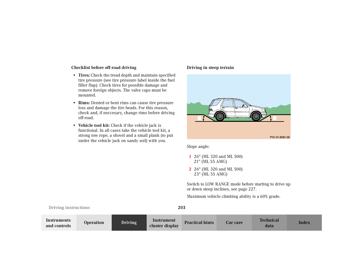Mercedes-Benz 2002 ML 320 User Manual | Page 206 / 342