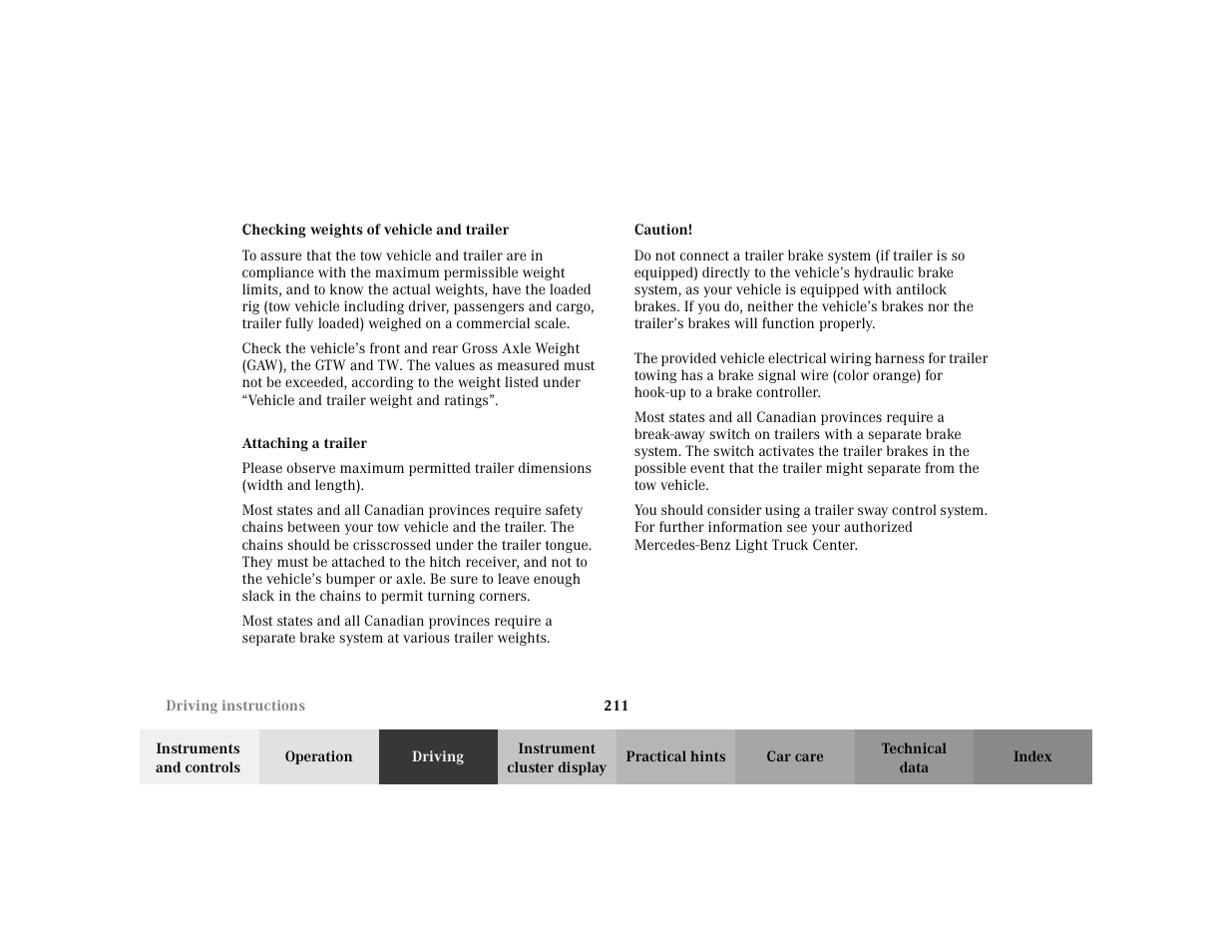 Mercedes-Benz 2002 ML 320 User Manual | Page 214 / 342