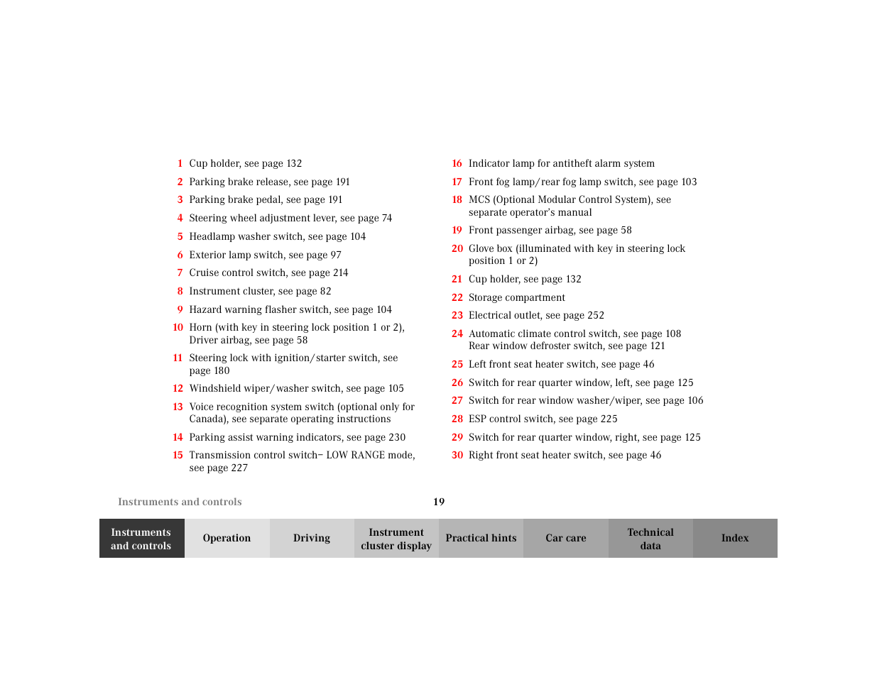 Mercedes-Benz 2002 ML 320 User Manual | Page 22 / 342