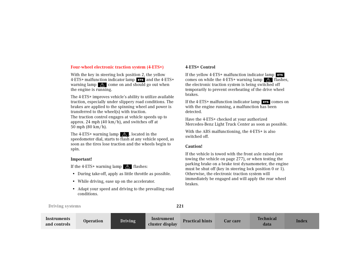 Mercedes-Benz 2002 ML 320 User Manual | Page 224 / 342
