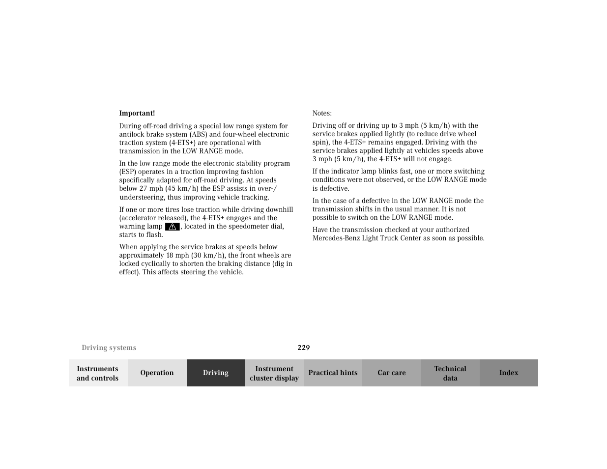 Mercedes-Benz 2002 ML 320 User Manual | Page 232 / 342