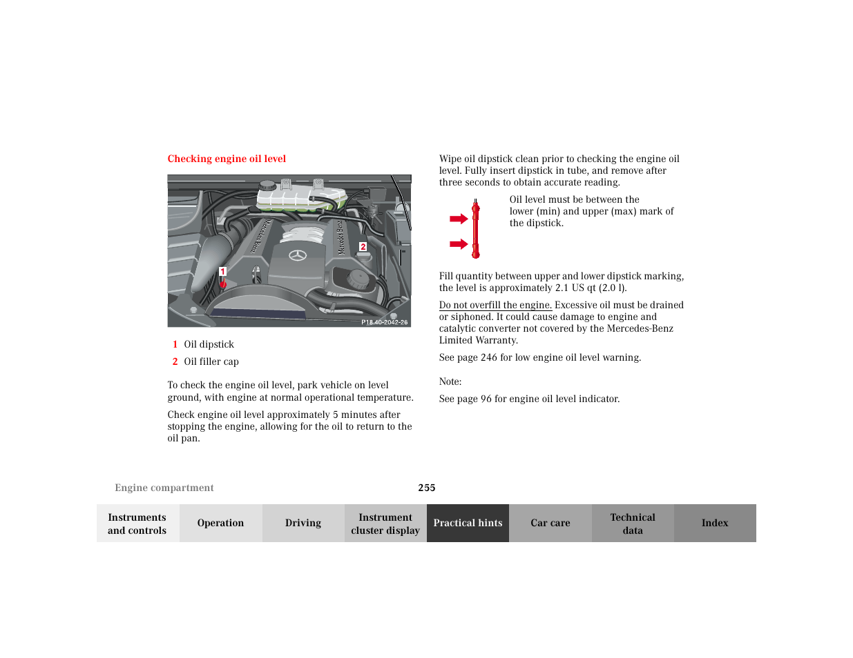 Mercedes-Benz 2002 ML 320 User Manual | Page 258 / 342
