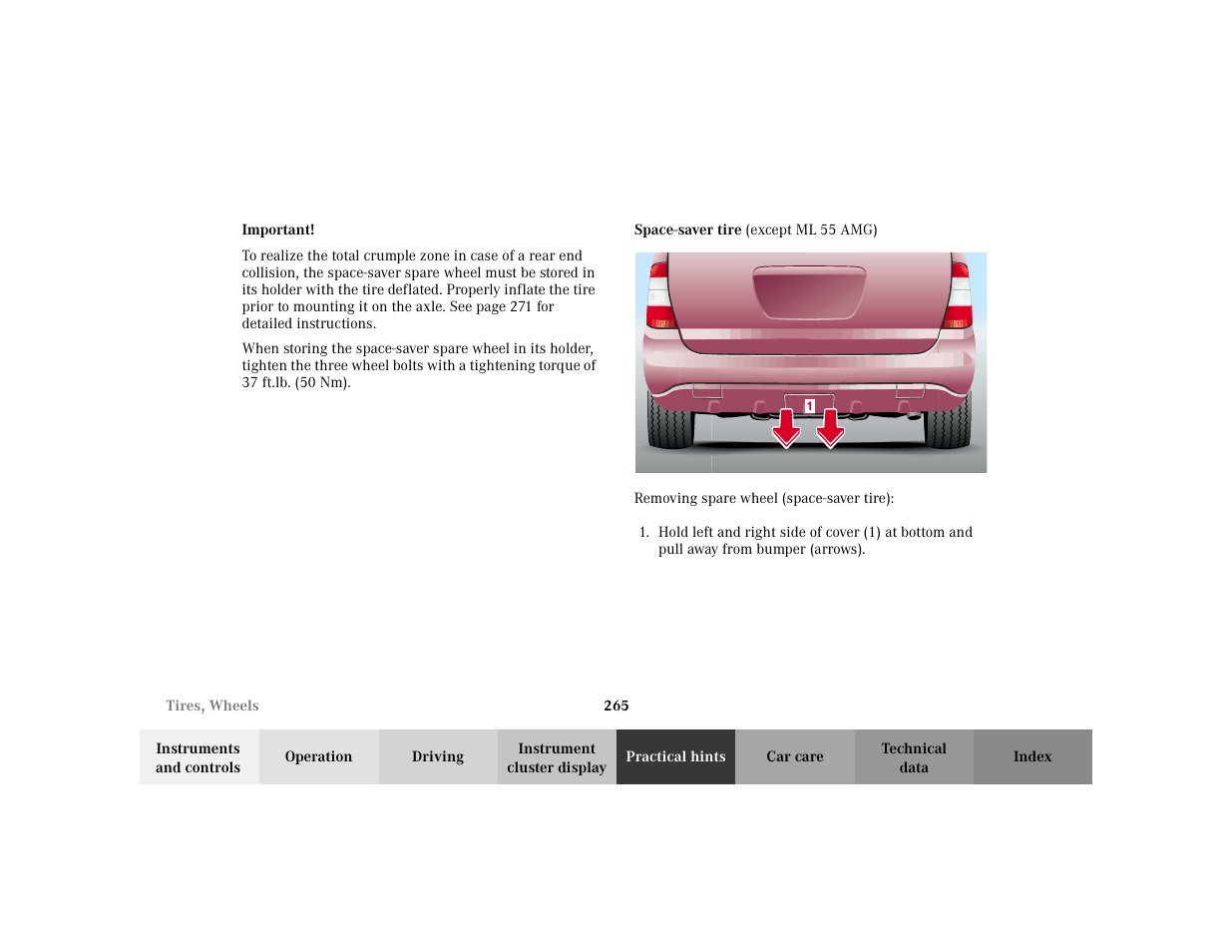 Mercedes-Benz 2002 ML 320 User Manual | Page 268 / 342