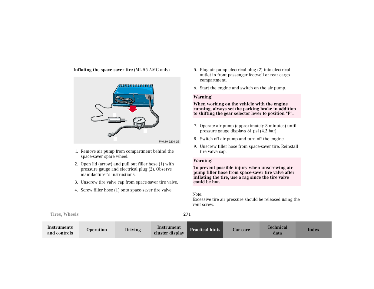 Mercedes-Benz 2002 ML 320 User Manual | Page 274 / 342