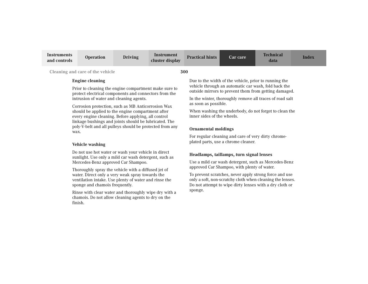 Mercedes-Benz 2002 ML 320 User Manual | Page 303 / 342