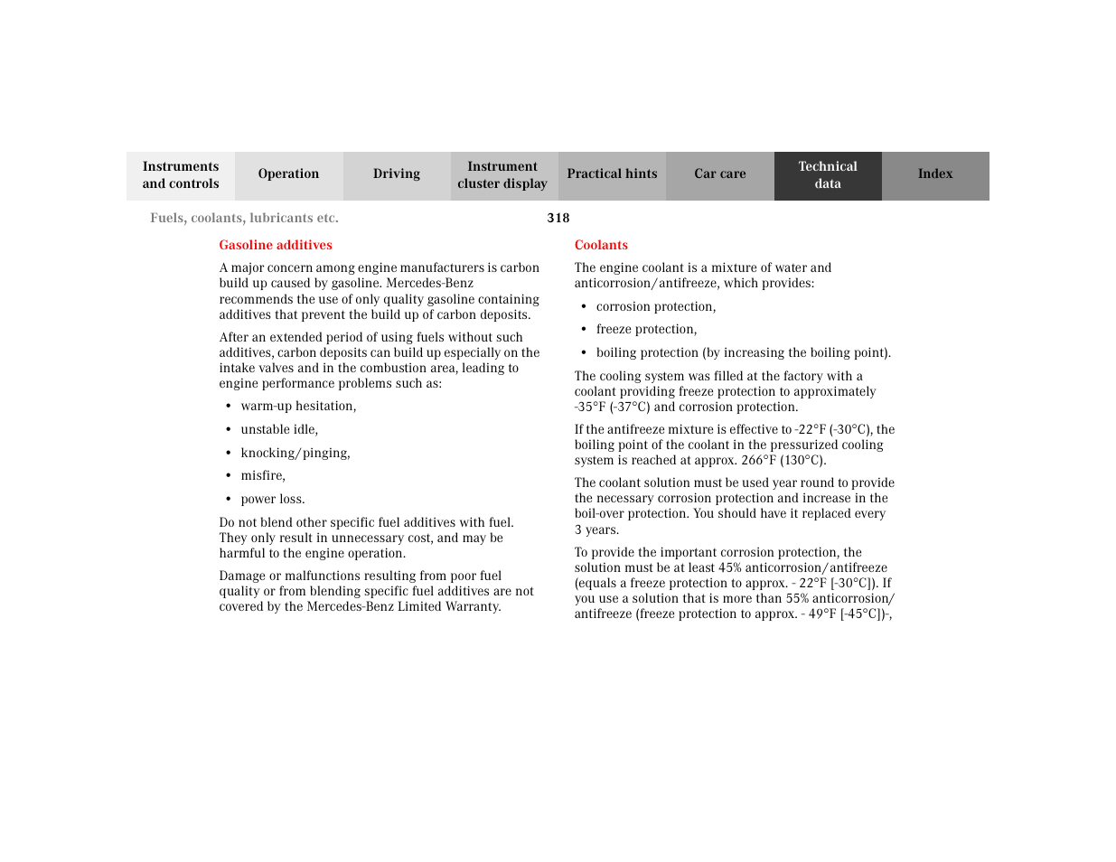 Mercedes-Benz 2002 ML 320 User Manual | Page 321 / 342