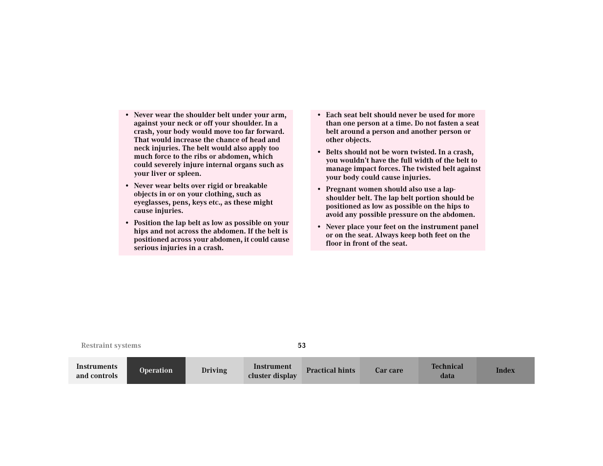 Mercedes-Benz 2002 ML 320 User Manual | Page 56 / 342