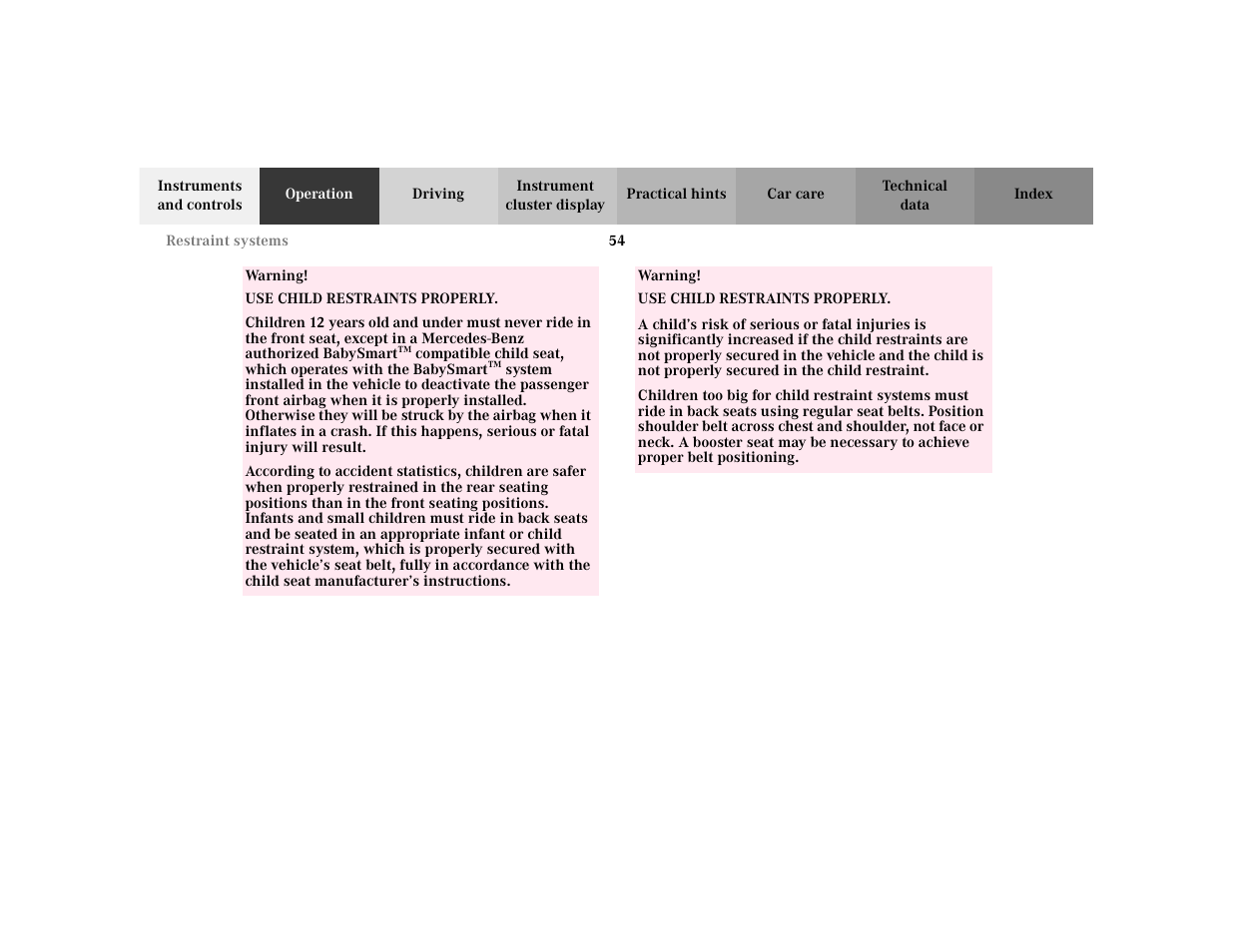 Mercedes-Benz 2002 ML 320 User Manual | Page 57 / 342