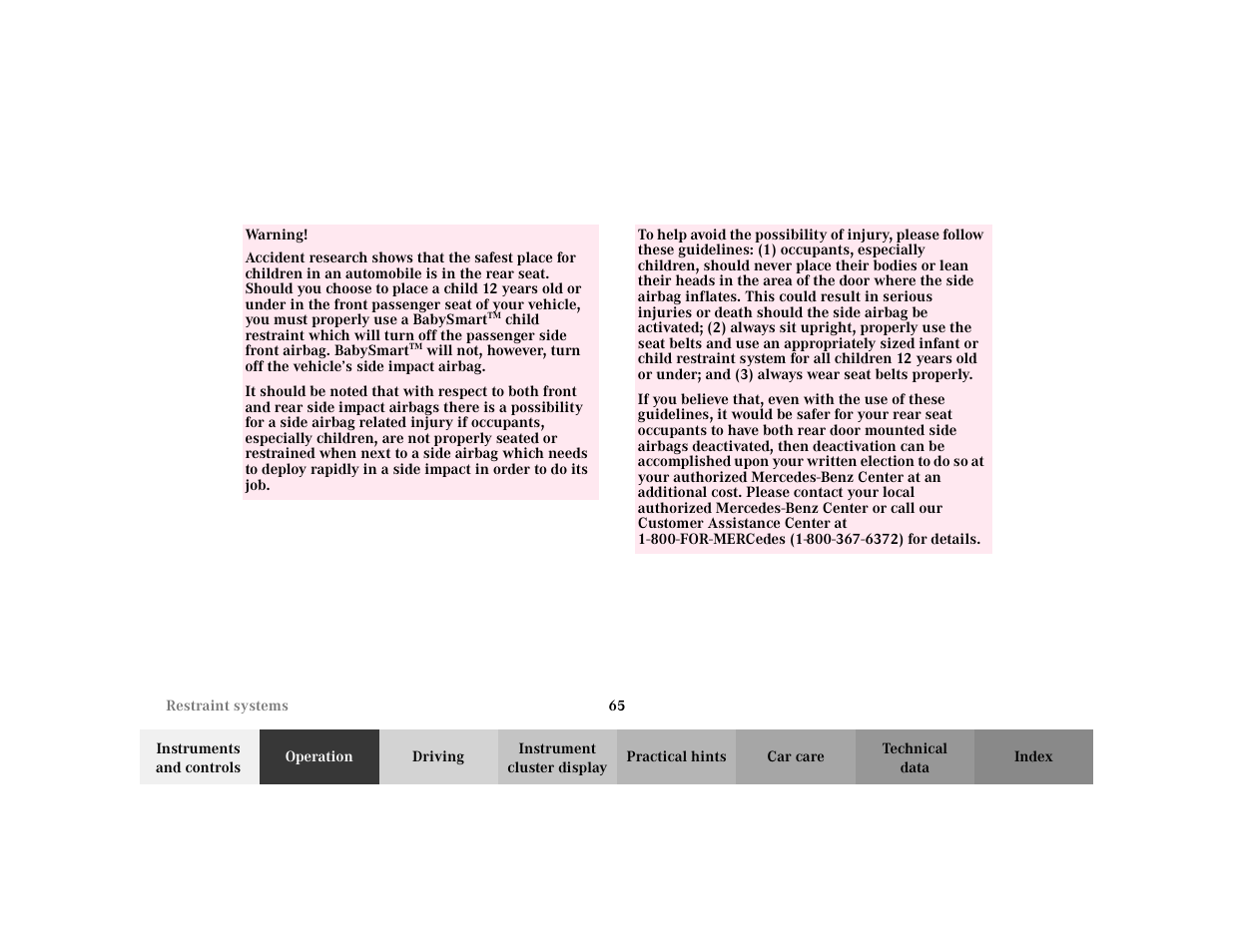 Mercedes-Benz 2002 ML 320 User Manual | Page 68 / 342