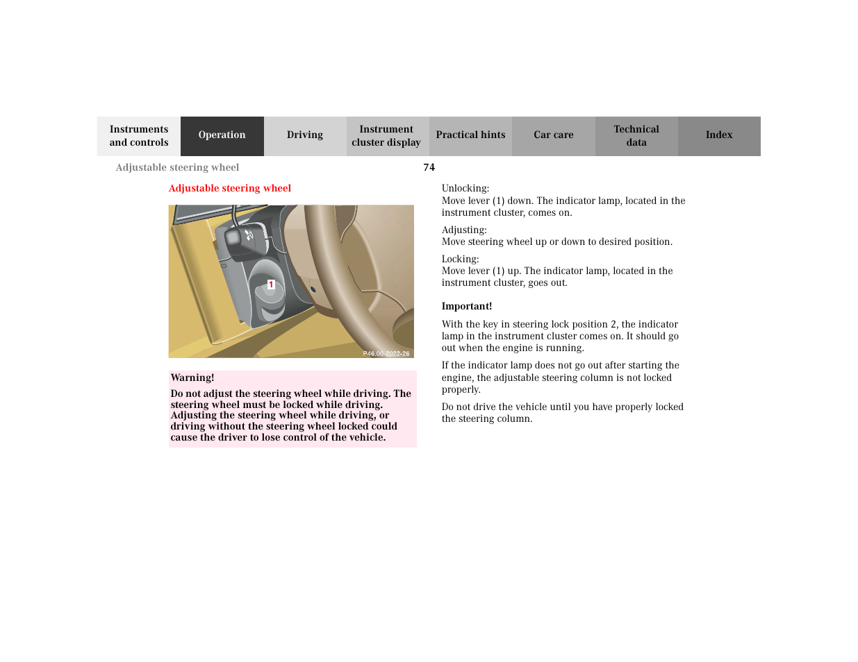 Mercedes-Benz 2002 ML 320 User Manual | Page 77 / 342