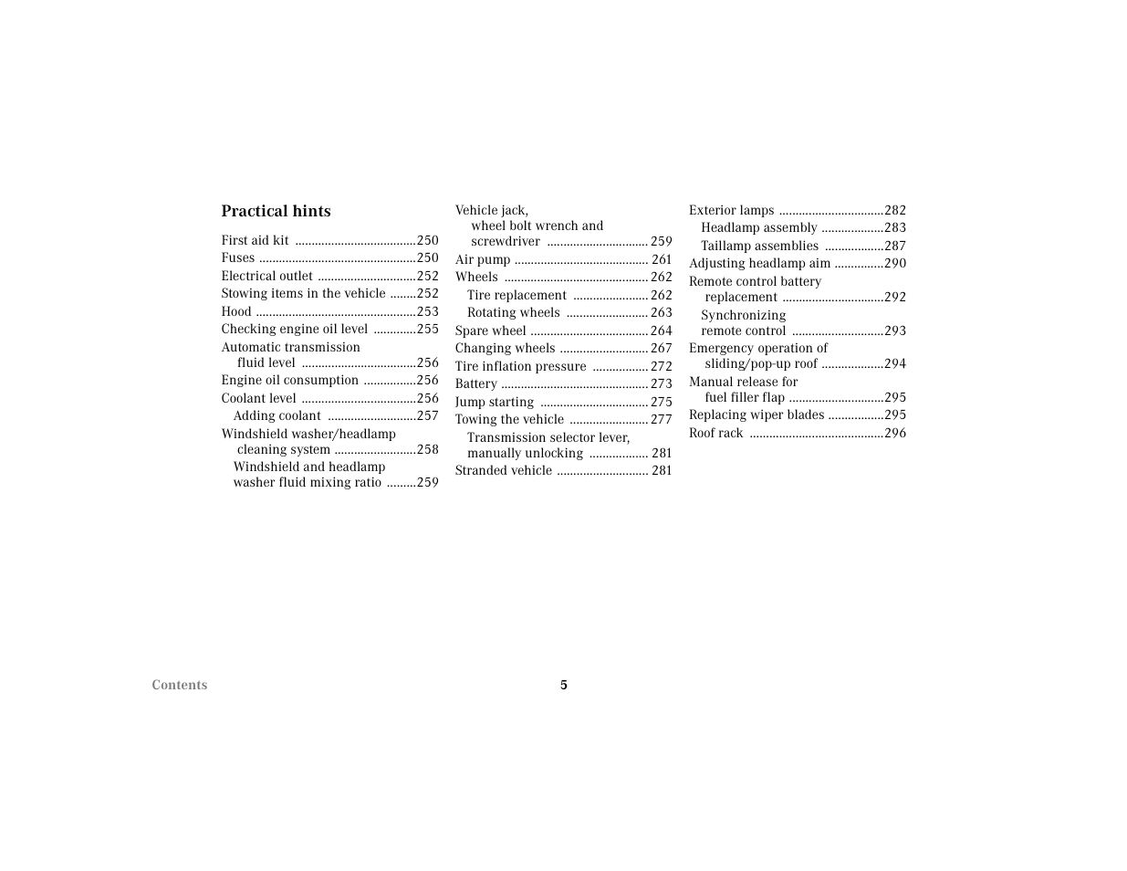 Mercedes-Benz 2002 ML 320 User Manual | Page 8 / 342