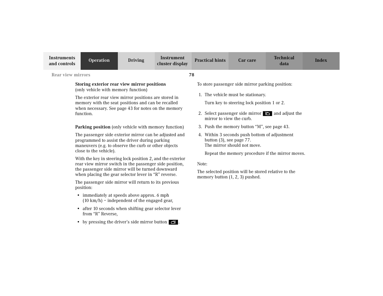 Mercedes-Benz 2002 ML 320 User Manual | Page 81 / 342