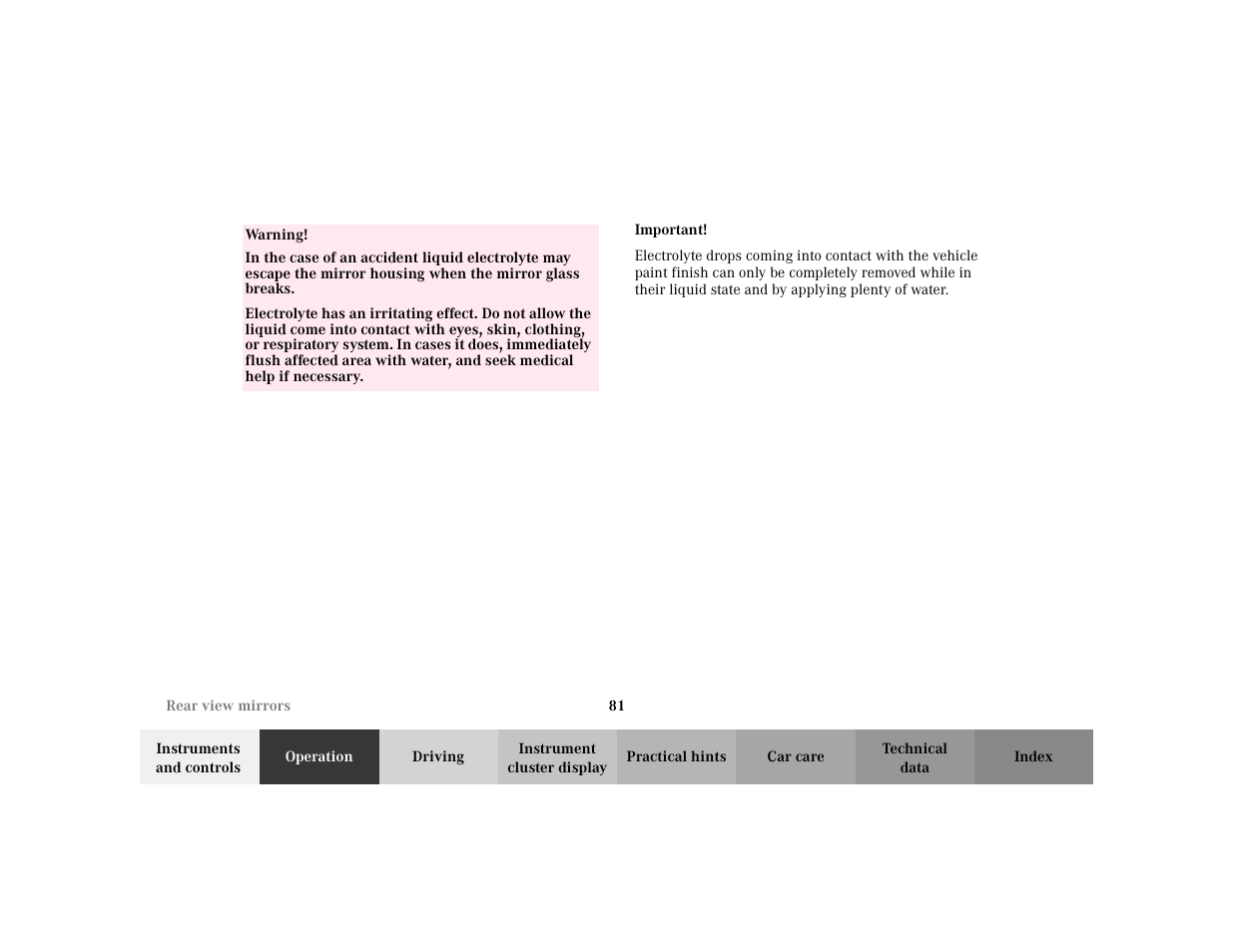 Mercedes-Benz 2002 ML 320 User Manual | Page 84 / 342