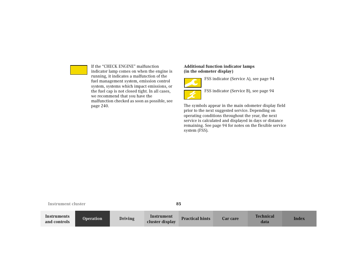 Mercedes-Benz 2002 ML 320 User Manual | Page 88 / 342