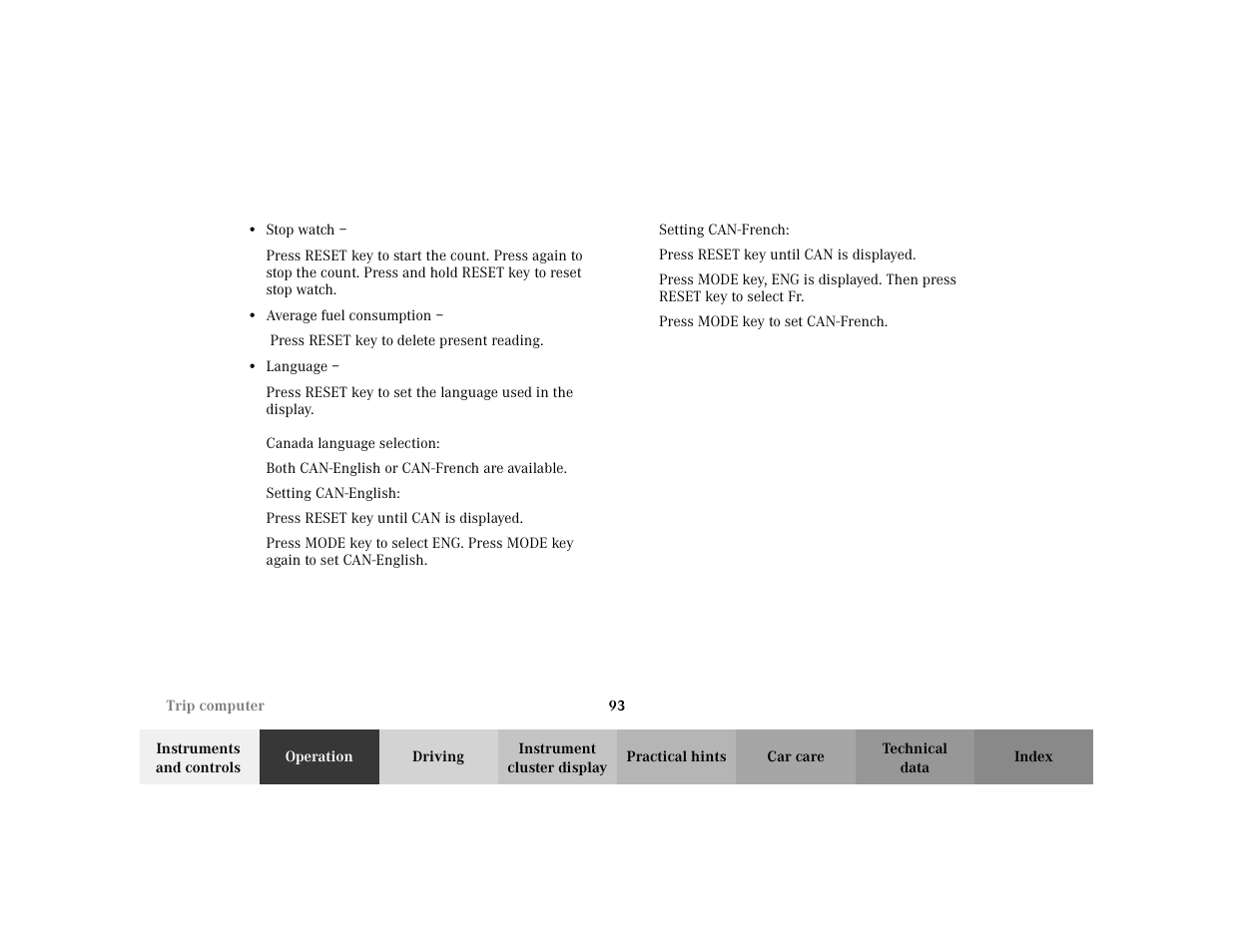 Mercedes-Benz 2002 ML 320 User Manual | Page 96 / 342