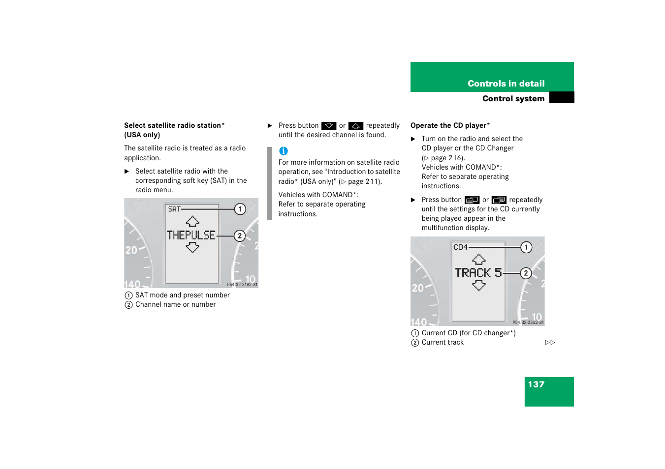Mercedes-Benz 2006 C-Class User Manual | Page 138 / 474